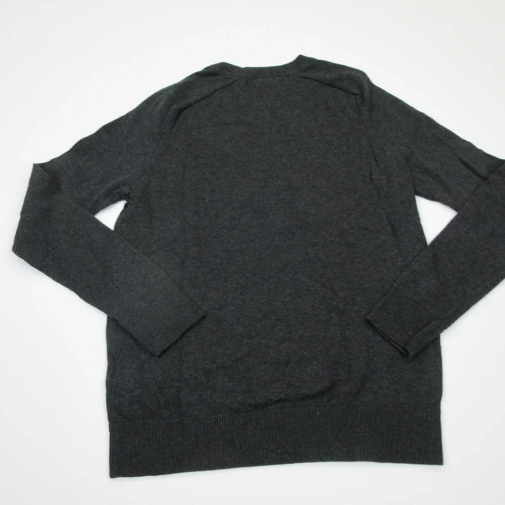 Abercrombie & Fitch Sweater Mens Small Gray Crewneck Cotton Cashmere Logo